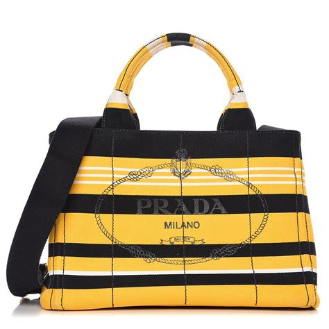 prada striped canapa tote|prada canapa for sale.